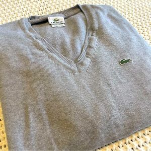 LACOSTE Men's V-Neck Sweater Size 5
